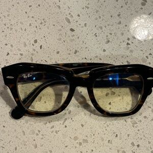 RayBan Evolve frames and blue light lenses.